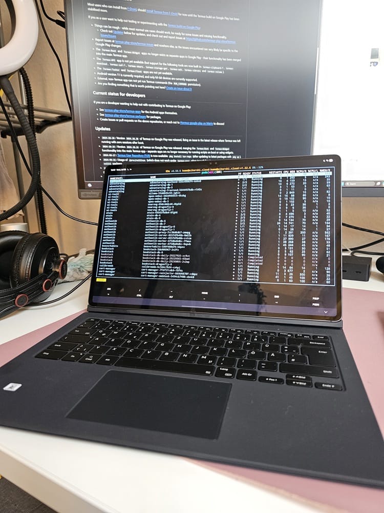 DevOps (Vacation) Work on Samsung Tab S9 Ultra